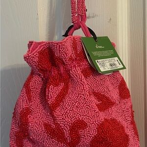 Kate Spade Pink and Red Floral Beaded Mini Bag- Target Collection.